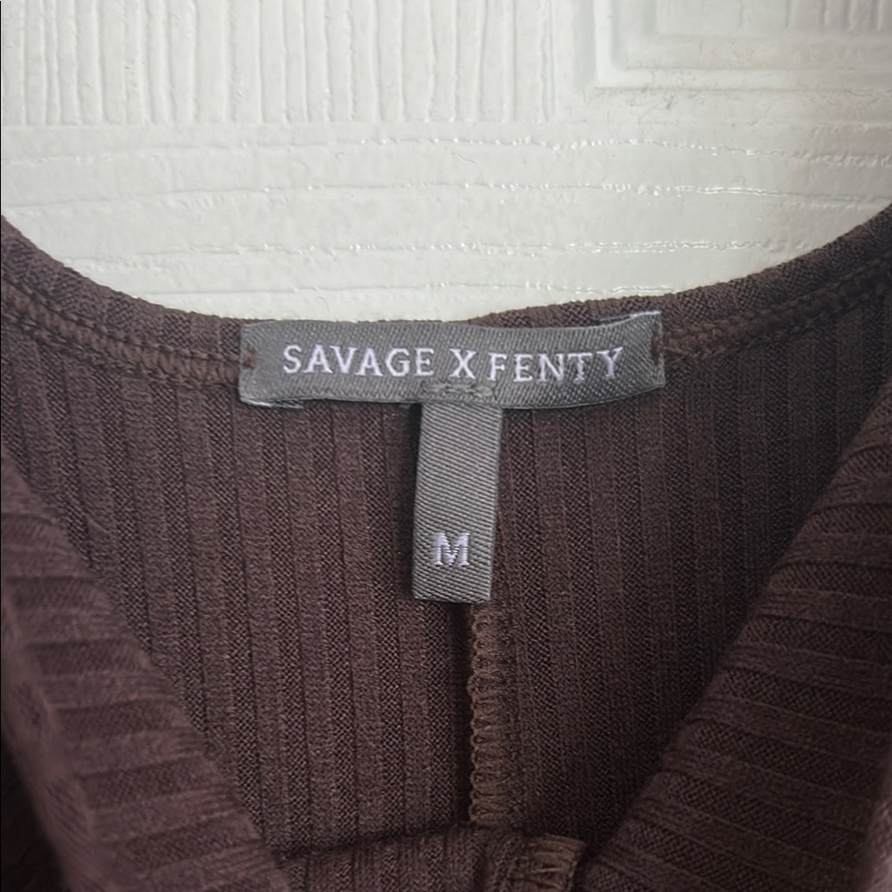 Savage X Fenty Chocolate Ribbed Knitwear - Picture 2 of 4